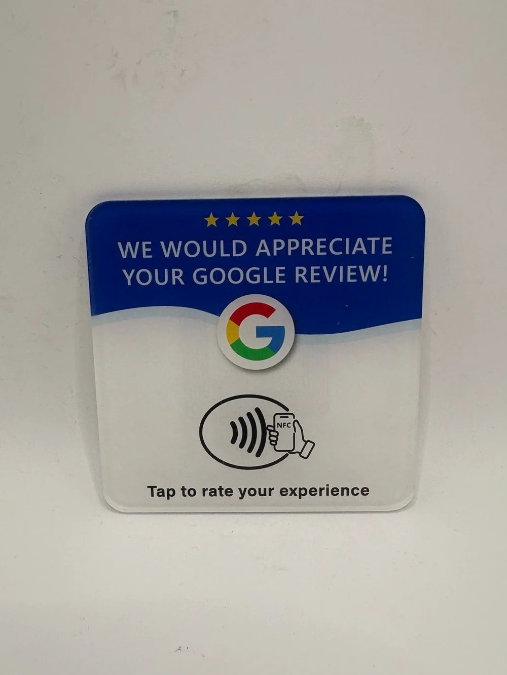 Google NFC Review Sticker